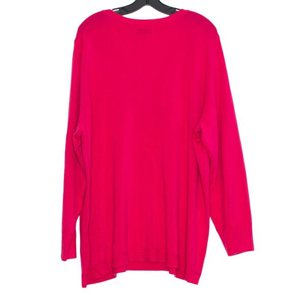Croft & Barrow Sweater Preppy Classic Cozy Comfort Retro Minimalist Pink Size 3X - Picture 2 of 6